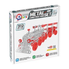 Конструктор металевий «Потяг», 312 деталей, у коробці 19х19х3,5 см, ТМ Технок