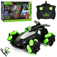 Машина 17 см р/к на акумуляторі 2,4G трюкова зі світлом та USB, в асортименті, у коробці 33,5х23х10 см