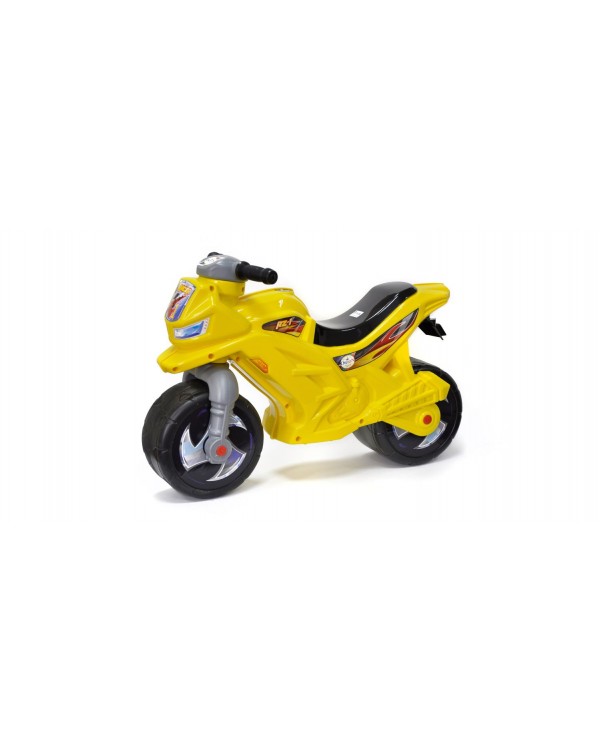 Мотоцикл 2-колісний, з сигналом, лимонний, 70х20х40 см, ТМ Оріон