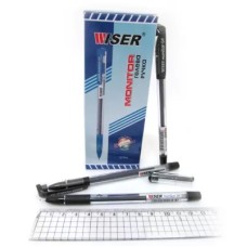 Ручка «Monitor», гелева, із грипом, 0,6мм, чорна, ТМ Wiser