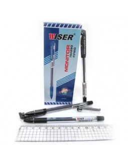 Ручка «Monitor», гелевая, с гриппом, 0,6мм, черная, ТМ Wiser