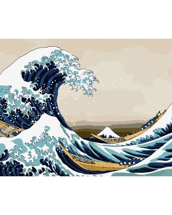 Набір для розпису по номерах «Велика хвиля у Канагаві © Кацусіка Хокусай», 40х50 см, ТМ Ідейка