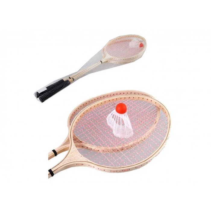 Бадмінтон: 2 ракетки та волан, в асортименті, у сітці 66 см