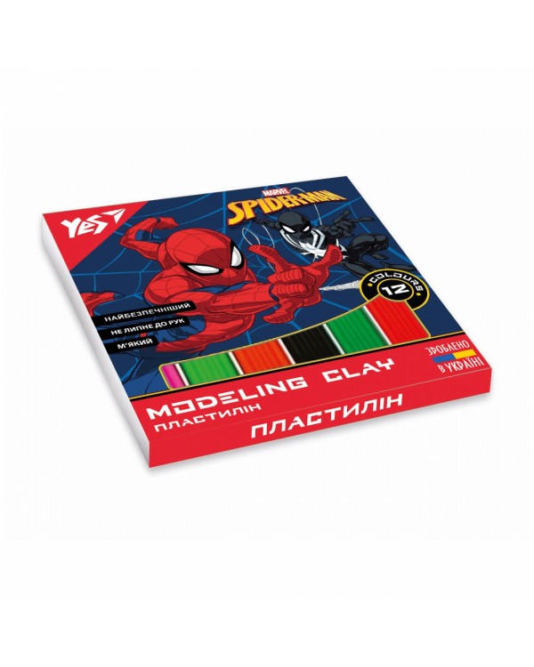 Пластилин «Marvel.Spiderman», 12 цветов, 240 г, ТМ YES