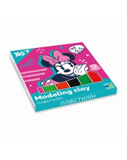 Пластилін «Minnie», 12 кольорів 240 гр., ТМ YES