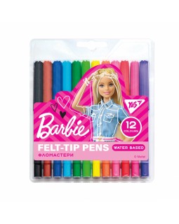 Фломастеры «Barbie»,12 цветов, ТМ YES