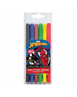 Фломастеры 6 цветов Marvel.Spiderman ТМ YES