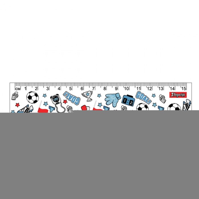 Лінійка «Football», 15 см, ТМ 1 Вересня