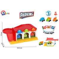Паркінг з 3 інерційними машинками та дорожніми знаками, у коробці 37,5х24х14 см, ТМ Технок