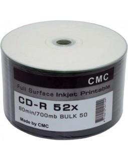 Диск CMC CD-R 700 МБ 52x Full Surface Inkjet Printable Bulk/50