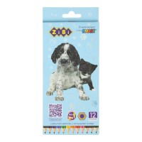 Олівці кольорові «Собаки та коти» шестигранні на 12 кольорів, SMART Line