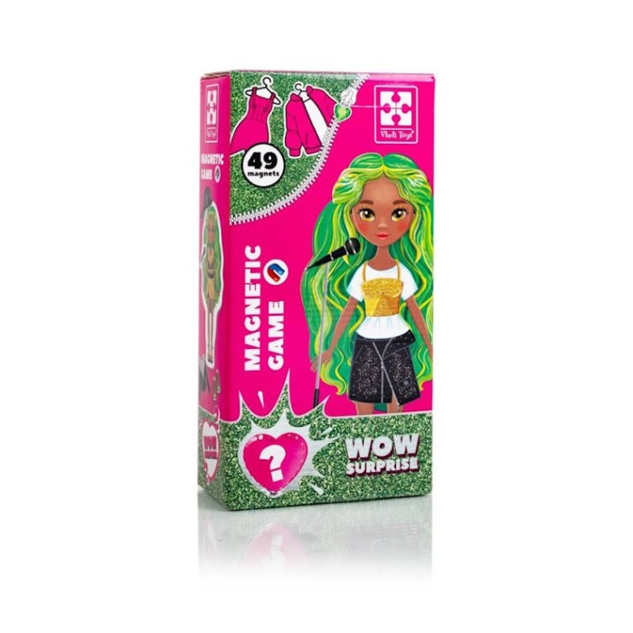 Гра настільна «Магнітна одягалка» з 43 магнітів, ляльки та сюрпризу, у коробці 14х7х27,5 см, ТМ Vladi Toys