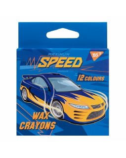 Карандаши восковые «Speed Car», 12 цветов, ТМ YES