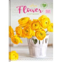 Блокнот «Квіти» А5 на 96 аркушів у клітинку з твердою ламінованою обкладинкою, в асортименті, ТМ Рюкзачок