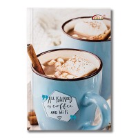 Блокнот «Gold» А5 на 96 аркушів у клітинку з твердою ломінованою обкладинкою, ТМ Gold Brisk