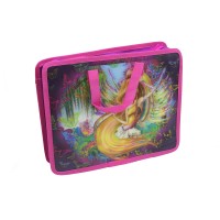 Папка-портфель «Фея» А4 на блискавці з тканинними ручками, ТМ Leader