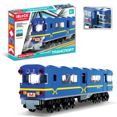 Конструктор «Транспорт.Вагон метро» на 438 деталей з наліпками, у коробці 29х6х46 см, IBLOCK