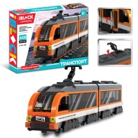 Конструктор «Транспорт.Швидкісний потяг» на 448 деталей з наліпками, у коробці 29х6х46 см, IBLOCK