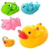 Набір для купання «Тваринка» з 4 фігурок-пищалок, в асортименті, у сітці 12х9х7 см