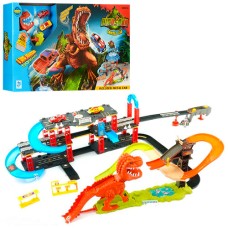 Трек «Динозавр» з 2 машинками та звуком, на батарейці, у коробці 75х39х8,5 см