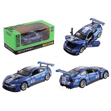 Машина «BMW M6 GT3» 15 см металева зі світлом та дверима що відкриваються, на батарейці, у коробці 18х9х8 см, АВТОПРОМ