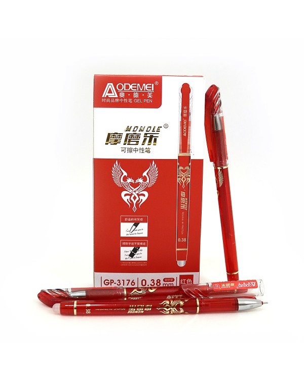 Ручка пиши - стирай, гелевая, красная, 0,38 мм, игольчатый наконечник, TM J.Otten