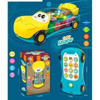 Машина-телефон 15 см зі звуком, світлом, рухомими деталями та англійською озвучкою, на батарейці, у коробці 19х11,5х5 см