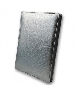 Дневник недатированный 95 х 135 мм, 176 л. «FLASH» серебро, скругленные углы