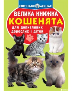 «Велика книжка. Кошенята», м'яка обкладинка, 16 сторінок, 21х29 см, ТМ Кристал Бук