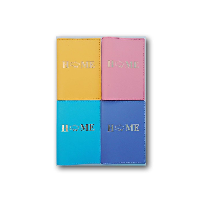 Обкладинка на документ «HOME» зі шкіри, 95х135 мм