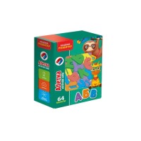 Гра настільна « Абетка» з 64 магнітів, у коробці 13х6х17 см, ТМ Vlady Toys