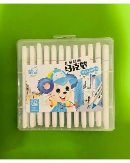 Набор скетч маркеров «Mouse», 24 цвета, кругл/скош. наконечник, пластиковая упаковка