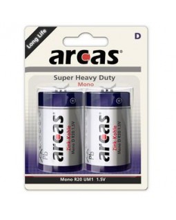 Батарейка ARCAS Super Heavy Duty R20 2BL