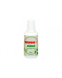 Корректирующая жидкость «AQUA», 20 мл, с кисточкой, водное основание, ТМ Kores