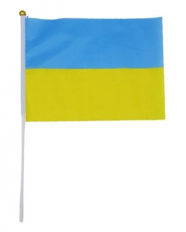 Флаг Украины 14*21см с палочкой