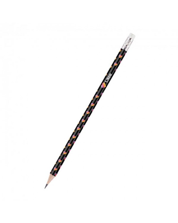 Олівець графітний «LK» з гумкою, у тубусі 36 шт., TM Kite