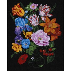 Набір для розпису по номерах «Букет із вишнями», 40х50 см