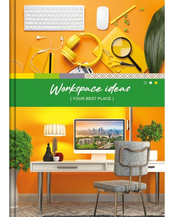 Канцелярська книга «WORKSPACE IDEAS», 192 арк., клітинка, скоба, ламін. обкл, офсет, з роздільниками