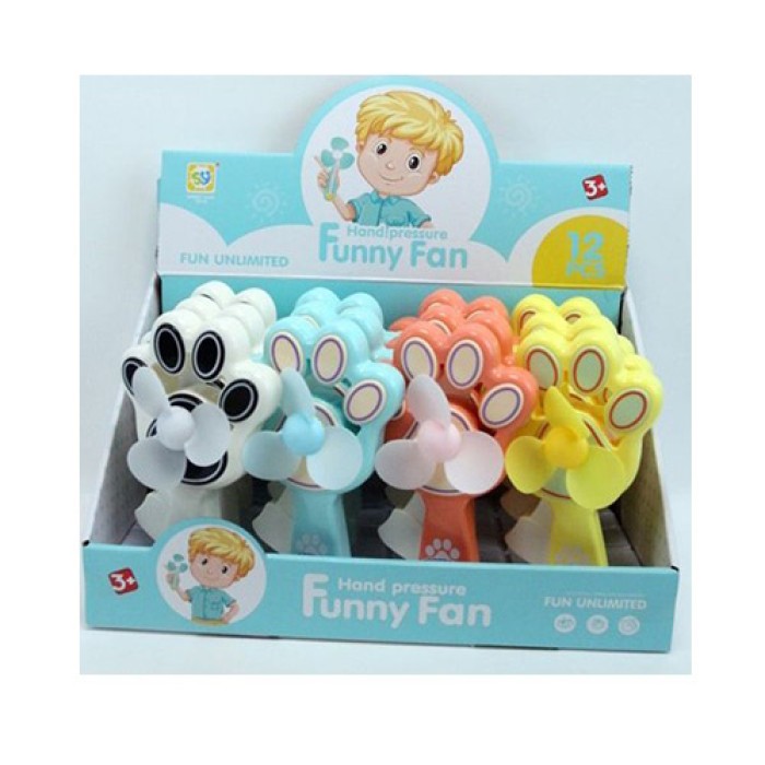 Вентилятор механічний «Лапа» 18 см в асортименті, у дисплеї 35х18,5х19,5 см