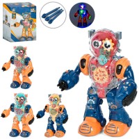 Робот 25 см зі світлом, звуком та рухомими деталями, ходить, стріляє, на батарейці, в асортименті, у коробці 25х19 см