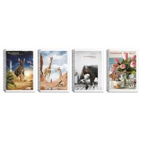 Блокнот А6 на 80 аркуші у клітинку на спіралі збоку з картонною обкладинкою, №6772, ТМ Gold Brisk