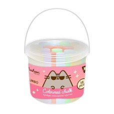 Крейда «Pusheen» JUMBO на 7 кольорів 16 шт у відрі, ТМ Yes