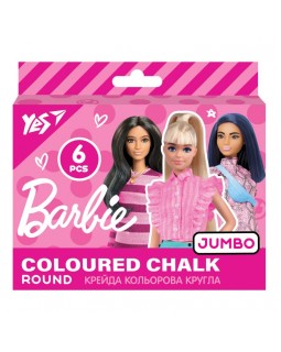 Мел Barbie JUMBO, цветная, 6 шт, ТМ YES
