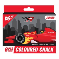 Крейда «Race legend» JUMBO, кольорова, 6 шт, ТМ YES