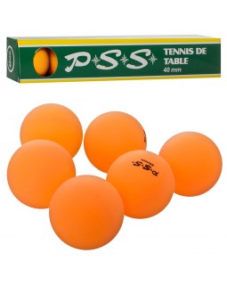 Набір тенісних кульок, 6 шт. по 40 мм, у коробці 24х4х4 см