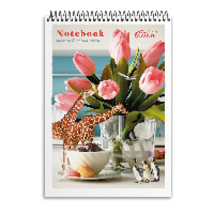 Блокнот А6 на 48 аркушів у клітинку на спіралі зверху з картонною обкладинкою, №6772, ТМ Brisk