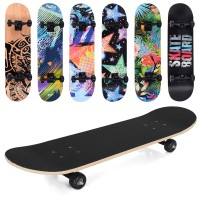 Скейт 79х20 см з алюмінієвою підвіскою, колесами ПУ зі світлом, підшипником ABEC-7, в асортименті