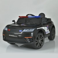 Машина «Поліція», 2,4G, 2 мотори 35 W, 1аккум. 12 V 9 AH, р/к, пульт, EVA, шкіра, TF, чорний