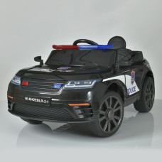 Машина «Поліція», 2,4G, 2 мотори 35 W, 1аккум. 12 V 9 AH, р/к, пульт, EVA, шкіра, TF, чорний