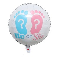 Кульки фольговані «He or She», таблетка, 46 см, ТМ Leader